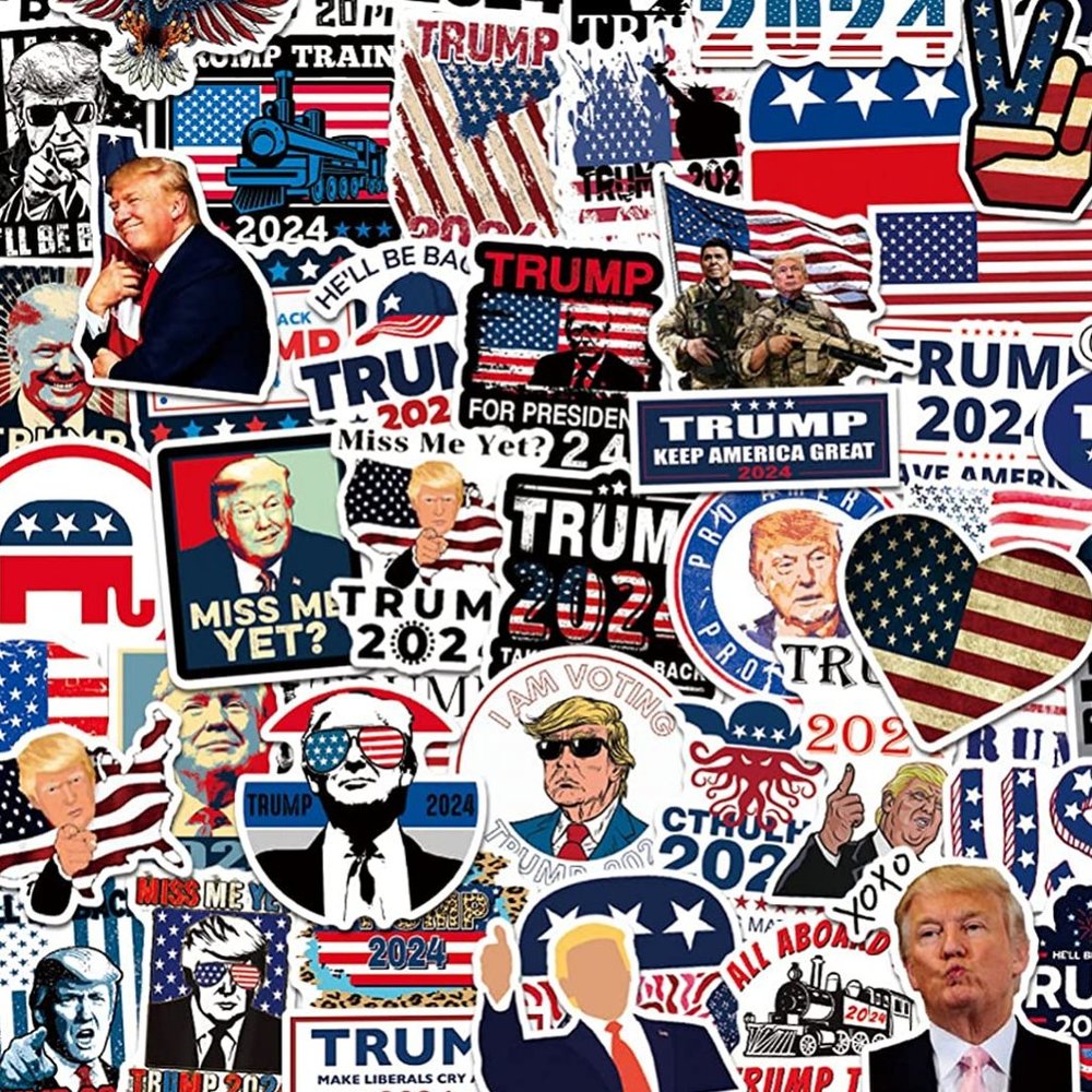NEW! 2024 PRESIDENT STICKERS 2-3 INCHES FJB LGB - 20 PCS TOTAL Funny AMERICA - Picture 1 of 1